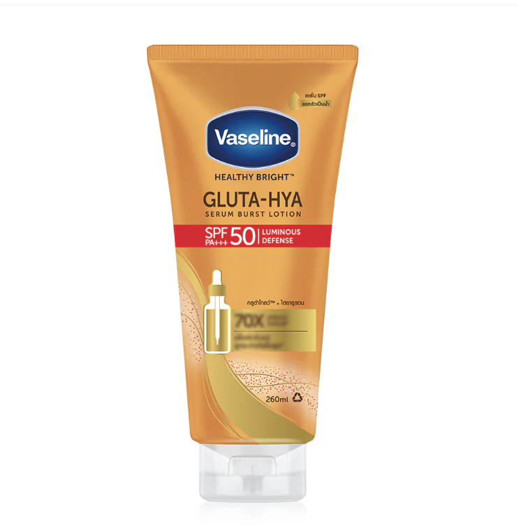 Vaseline Healthy Bright Gluta-Hya Serum Burst Sunscreen SPF50 PA+++